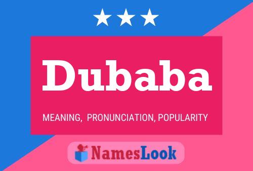 Dubaba Name Poster