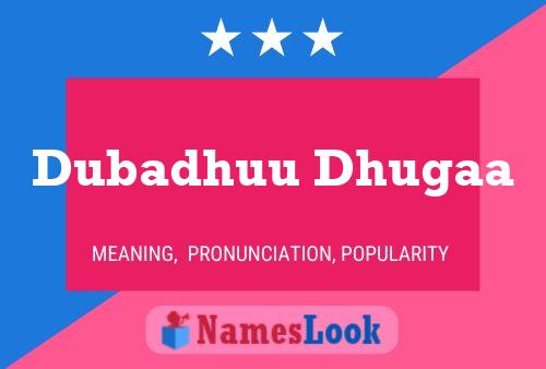 Dubadhuu Dhugaa Name Poster