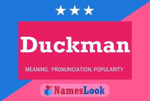 Duckman Name Poster