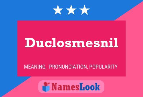 Duclosmesnil Name Poster