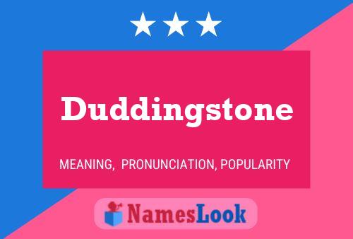 Duddingstone Name Poster