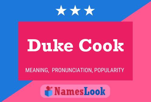 Duke Cook Name Poster