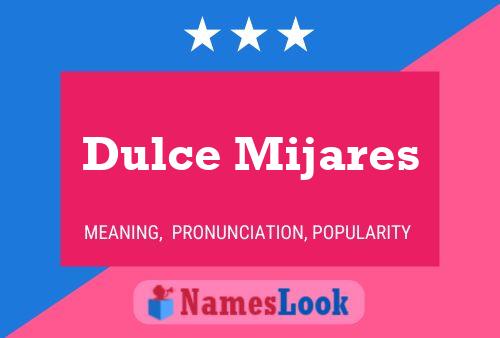 Dulce Mijares Name Poster