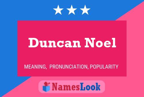 Duncan Noel Name Poster