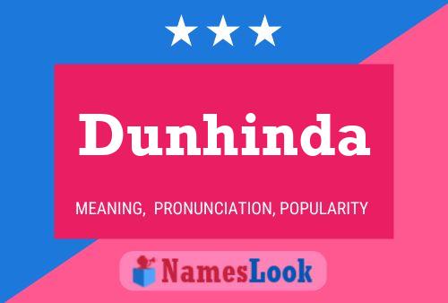 Dunhinda Name Poster