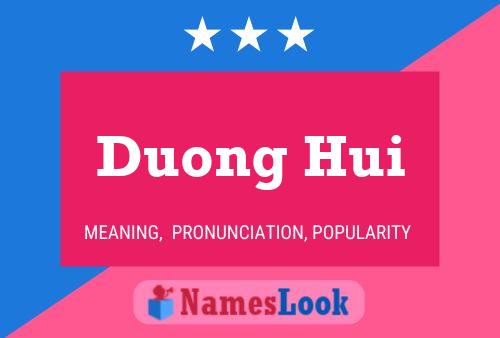 Duong Hui Name Poster