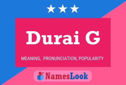 Durai G Name Poster