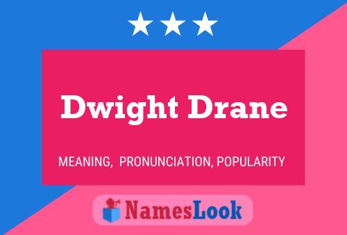 Dwight Drane Name Poster