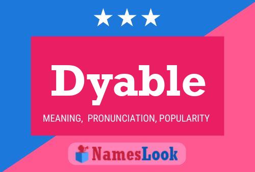 Dyable Name Poster