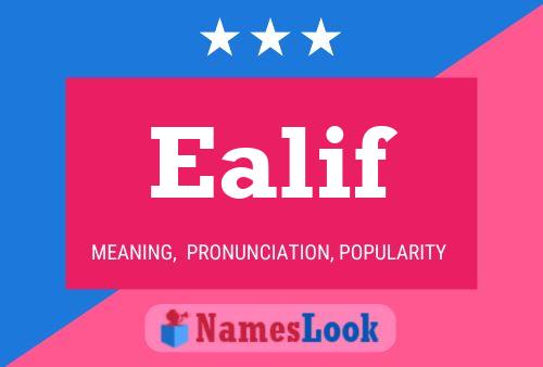 Ealif Name Poster