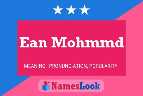 Ean Mohmmd Name Poster