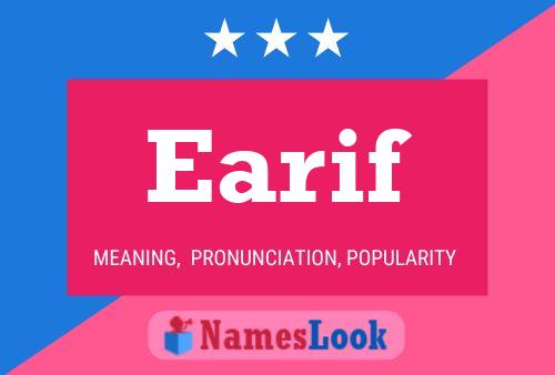 Earif Name Poster