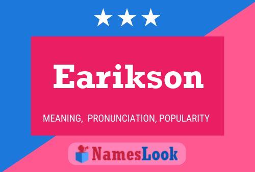 Earikson Name Poster