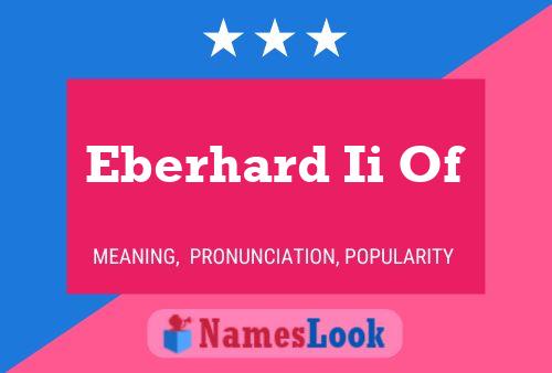 Eberhard Ii Of Name Poster