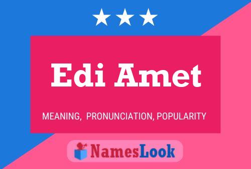 Edi Amet Name Poster