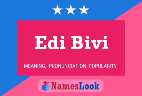 Edi Bivi Name Poster