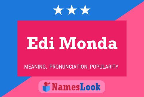 Edi Monda Name Poster