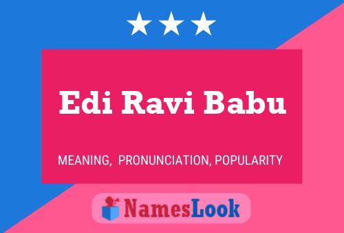 Edi Ravi Babu Name Poster