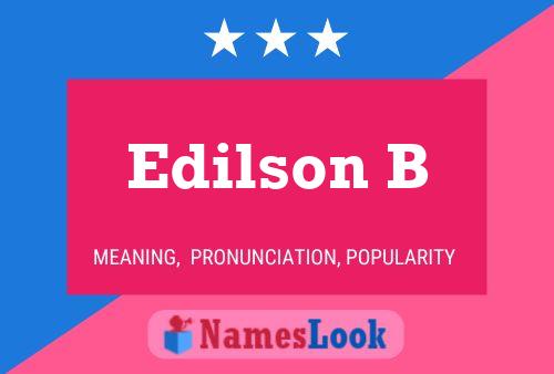 Edilson B Name Poster