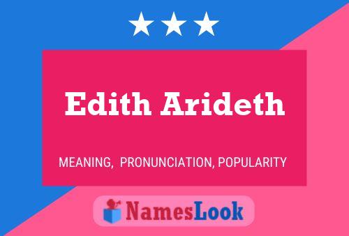 Edith Arideth Name Poster