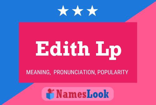 Edith Lp Name Poster