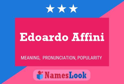 Edoardo Affini Name Poster