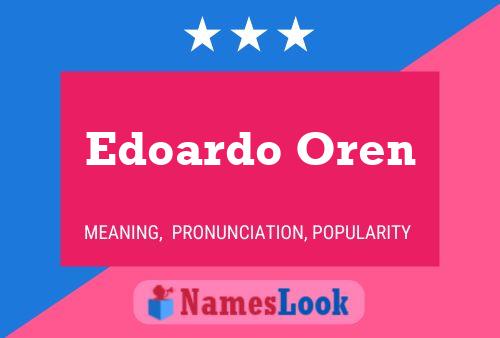 Edoardo Oren Name Poster