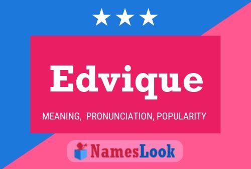 Edvique Name Poster