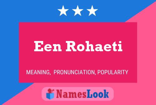 Een Rohaeti Name Poster