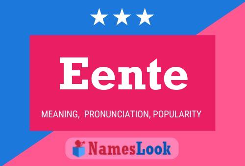 Eente Name Poster