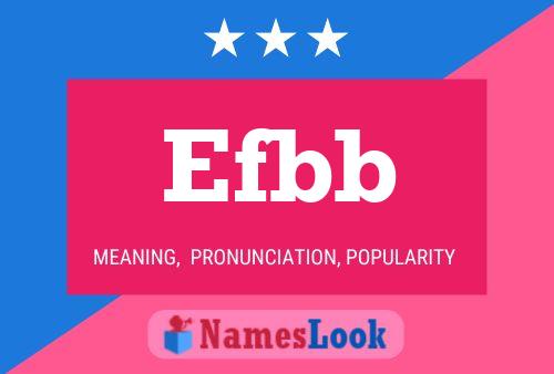 Efbb Name Poster