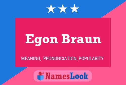 Egon Braun Name Poster