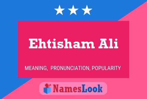 Ehtisham Ali Name Poster