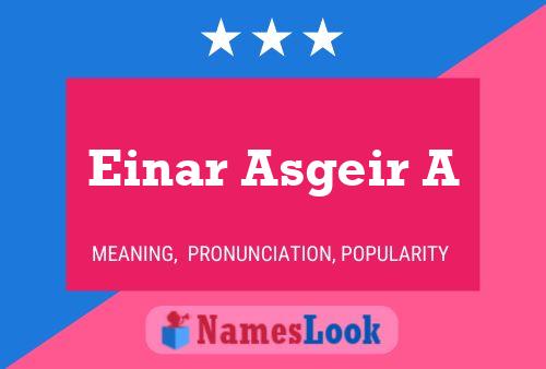 Einar Asgeir A Name Poster