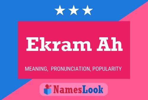 Ekram Ah Name Poster