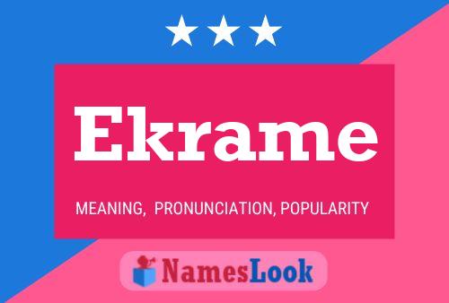 Ekrame Name Poster