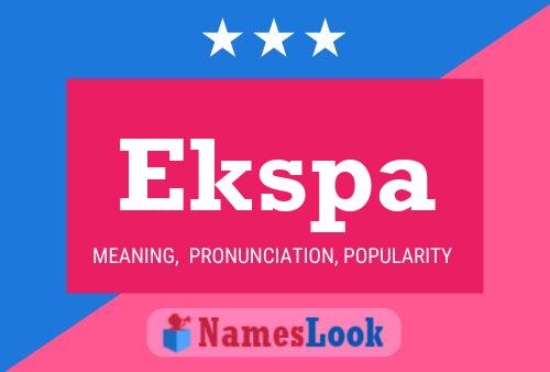 Ekspa Name Poster