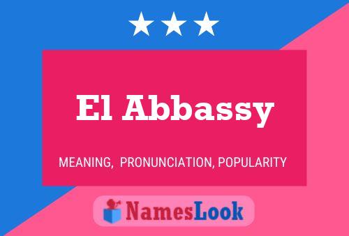 El Abbassy Name Poster