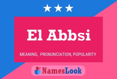 El Abbsi Name Poster