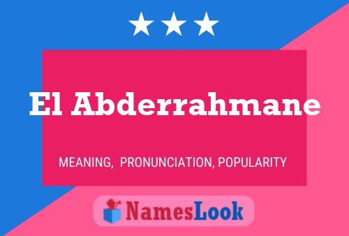 El Abderrahmane Name Poster