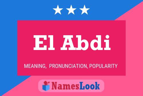 El Abdi Name Poster