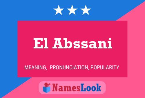 El Abssani Name Poster