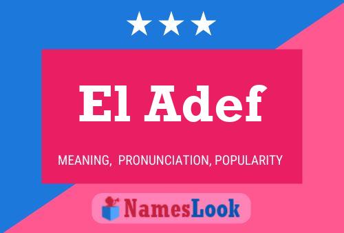 El Adef Name Poster