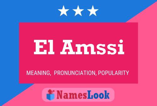 El Amssi Name Poster