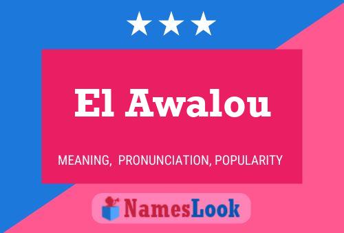 El Awalou Name Poster