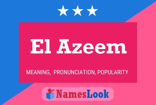 El Azeem Name Poster