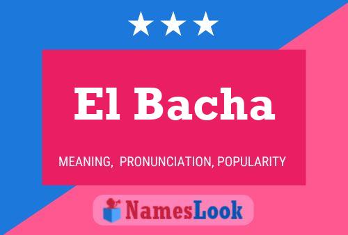 El Bacha Name Poster