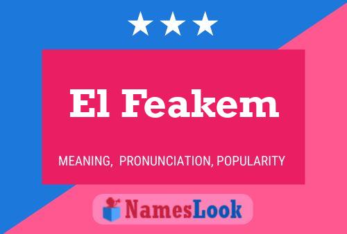 El Feakem Name Poster