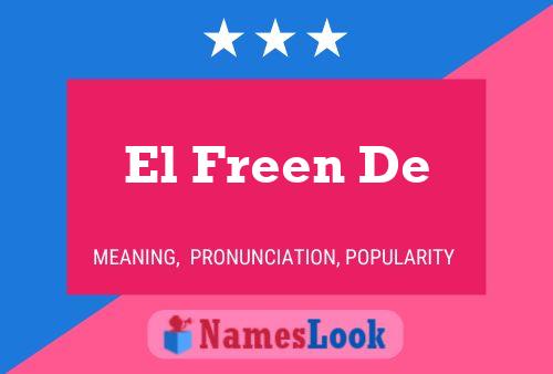 El Freen De Name Poster