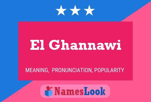 El Ghannawi Name Poster